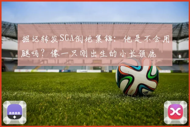 掘记转发SGA倒地集锦：他是不会用腿吗？像一只刚出生的小长颈鹿